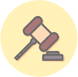 Legal Icon Gavel Circle